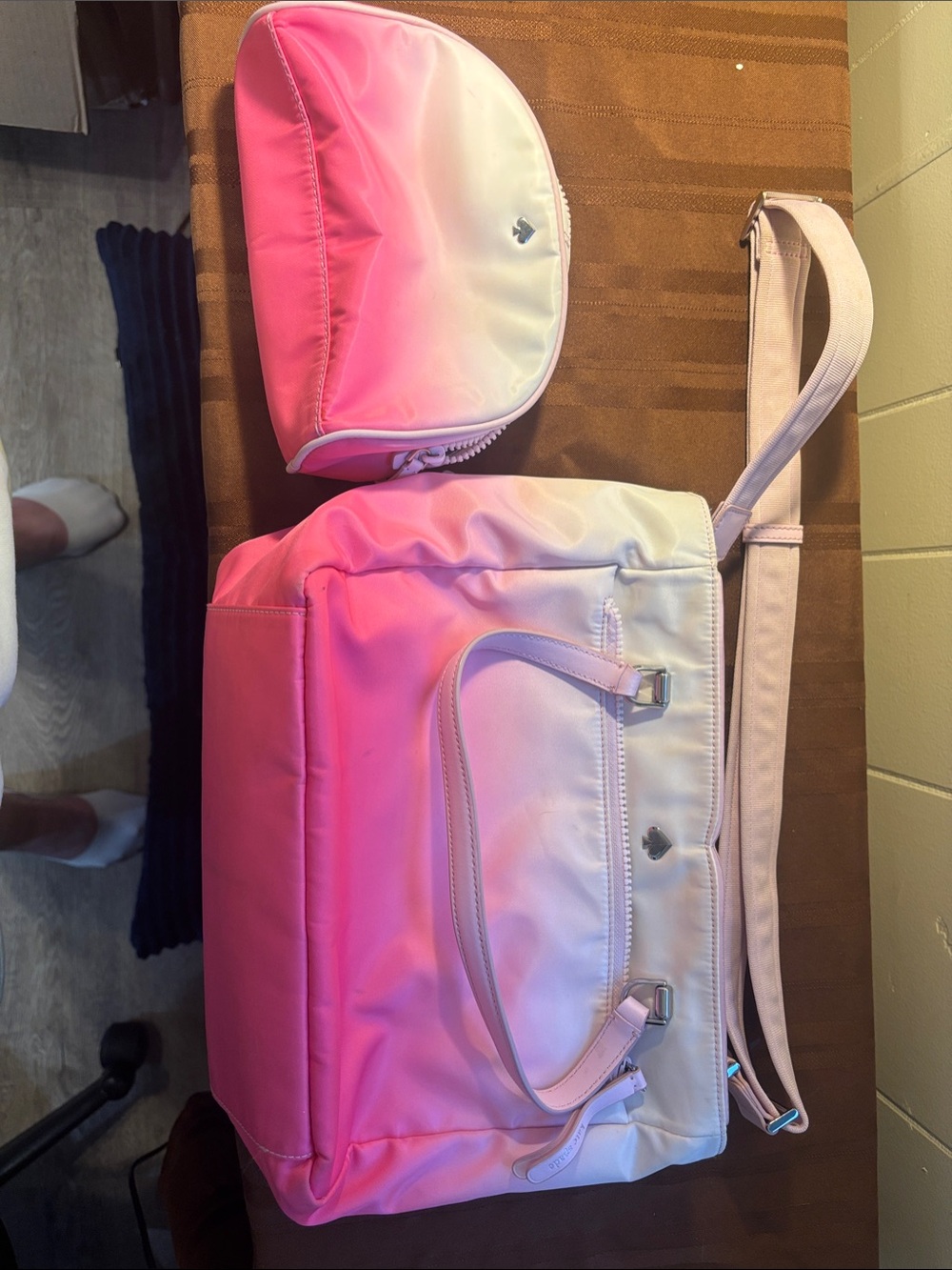 VGUC Kate Spade Pink Ombre Shoulder Bag with Matching Pouch - Women Bags